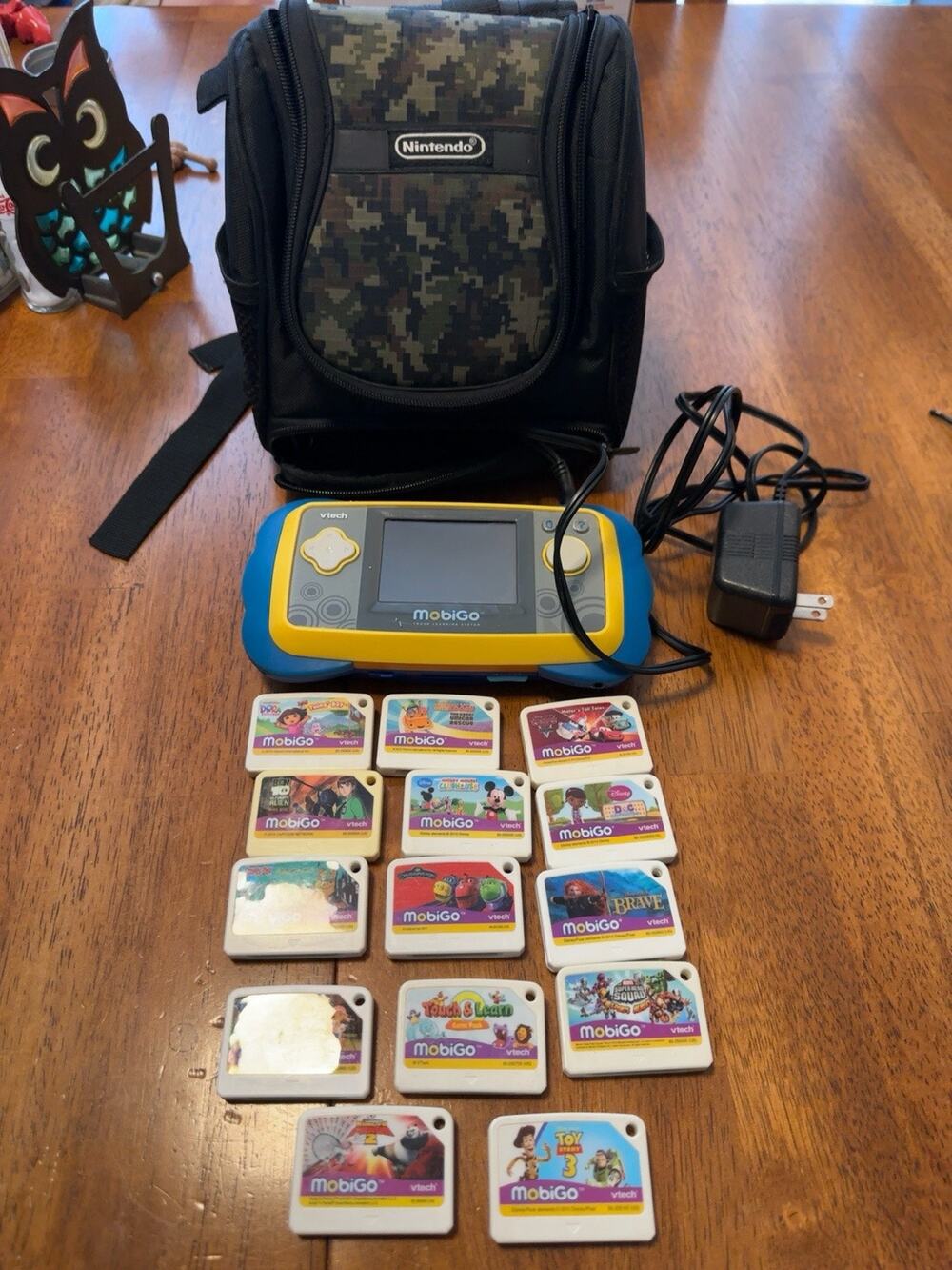 VTech MobiGo Touch Learning System Bundle 13 Games Nintendo Case Charger Tested